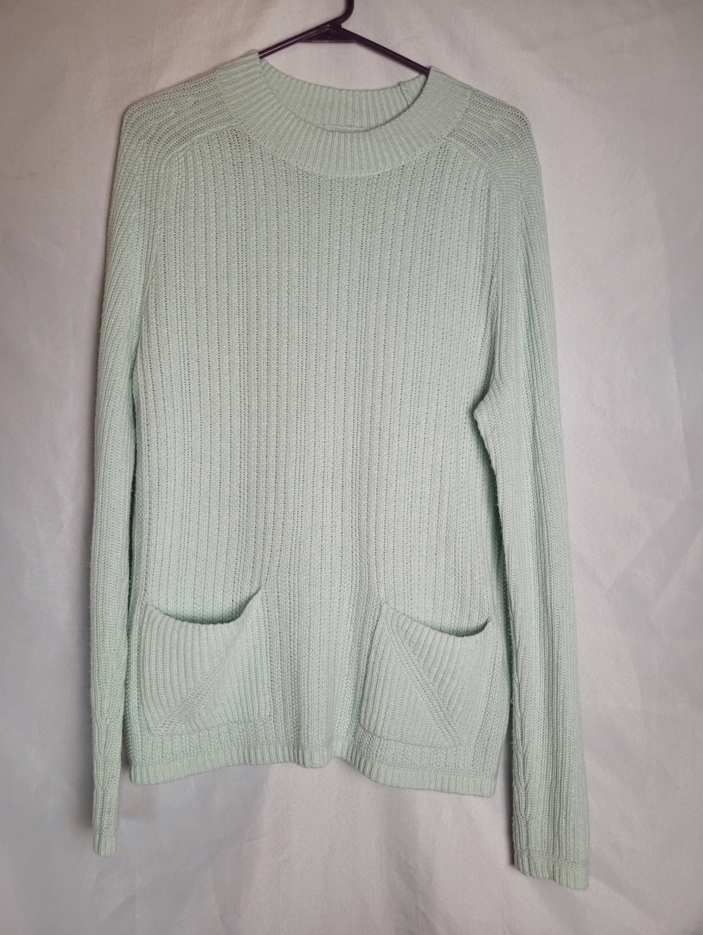 Banana Republic W/Filpucci Fine Italian Yarn Wool/Cashmere Mint Green Sweater L